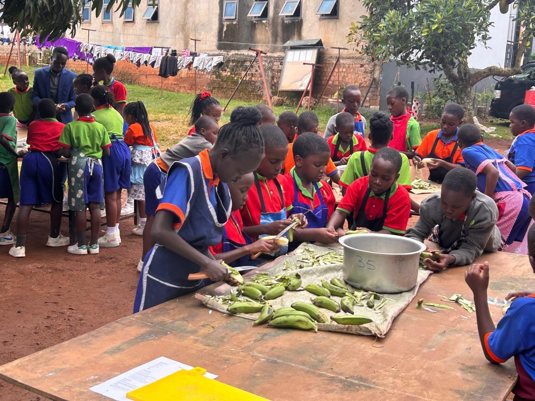 Students practicing Home Economics